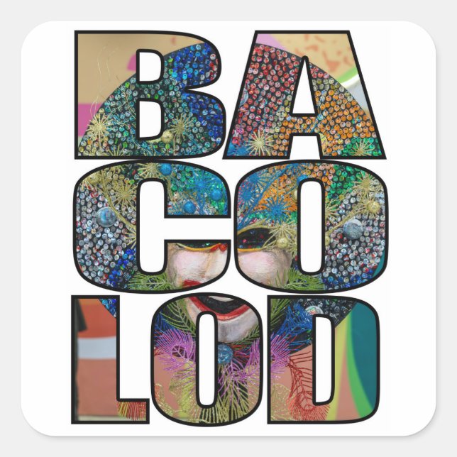 BACOLOD MASSKARA FESTIVAL SQUARE STICKER (Front)
