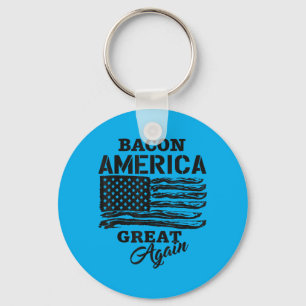 Bacon Aamerica Great Shirt Funny Barbecue Bbq 2024 Key Ring