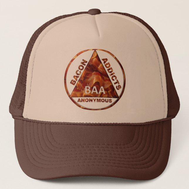 Bacon Addicts Anonymous Trucker Hat (Front)