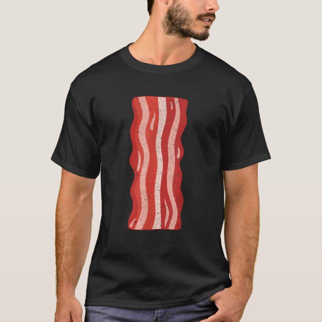 Bacon Adult Men Women Kids Bacon Costume  T-Shirt (Front)