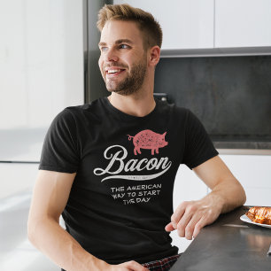 Bacon American Carnivore Breakfast Retro T-Shirt