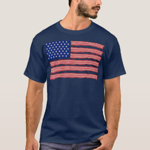 bacon American flag patriotic American bacon T-Shirt