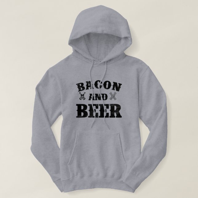 Bacon and beer hoodie (Design Front)