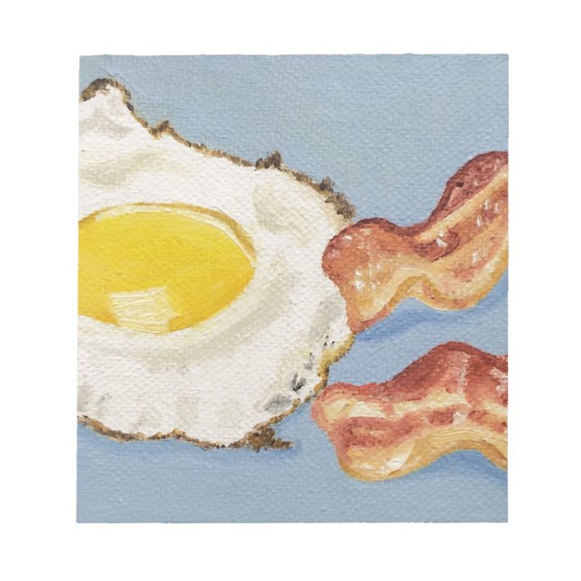 Bacon and Egg Breakfast painting Notepad (Front)