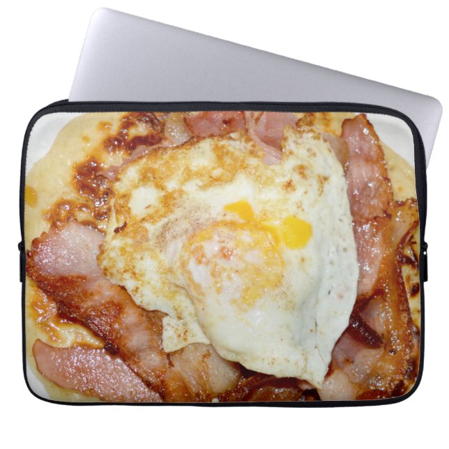 Bacon And Egg Fritter, Laptop Sleeve (Front)