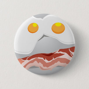 Bacon and Eggs 6 Cm Round Badge