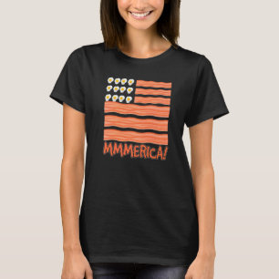Bacon And Eggs American Flag Farmers T-Shirt