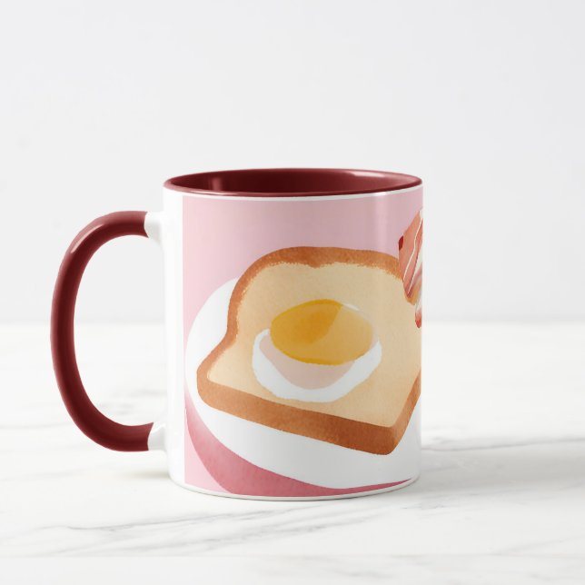 Bacon and eggs and toast mug (Left)