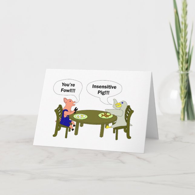 Bacon and Eggs Anniversary Card (Front)