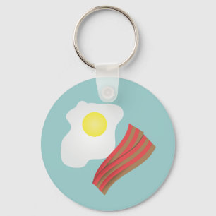 Bacon and Eggs Breakfast Key Ring