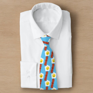 Bacon and Eggs Fun BFF Tie