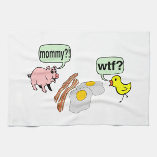 Bacon And Eggs Nightmare Tea Towel