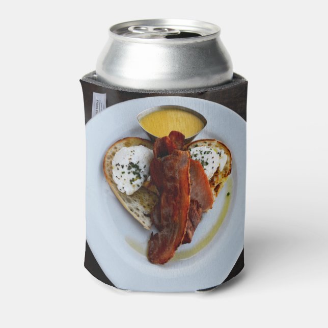 Bacon And Eggs On Love Hear Bread, Can Cooler (Can Back)