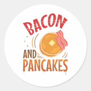 Bacon and Pancakes Classic Round Sticker
