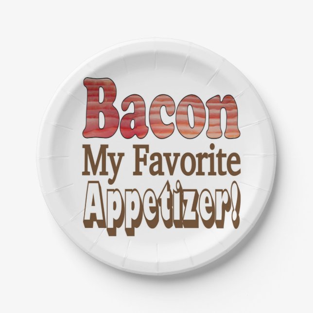Bacon Appetizer Paper Plate (Front)