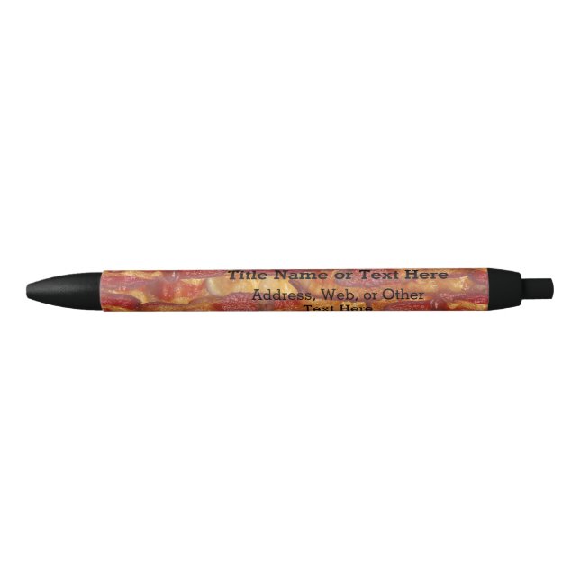 Bacon Background Pattern Black Ink Pen (Front)