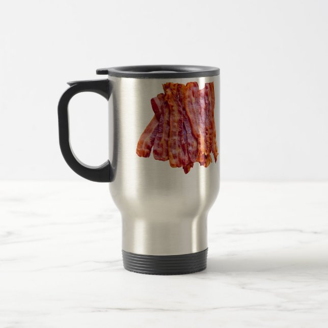 Bacon Bacon Bacon Travel Mug (Left)