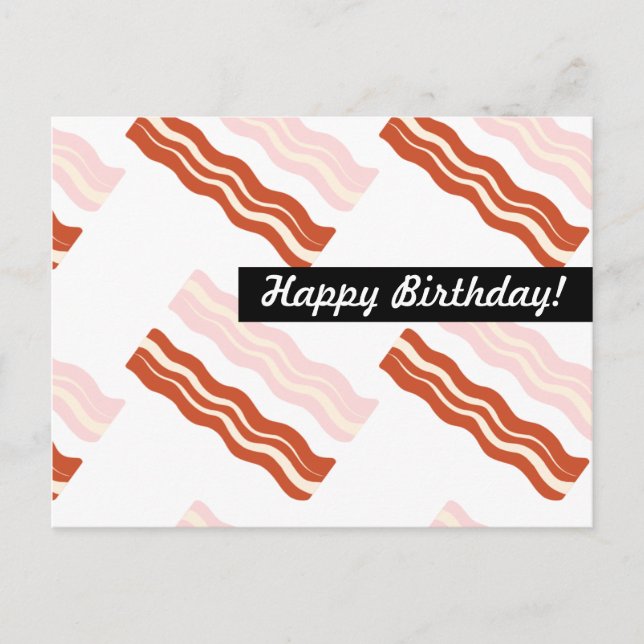 Bacon Birthday Any Occasion Personalised Postcard (Front)