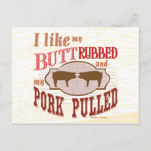 Bacon Butt Rubbed Pork Pulled Postcard