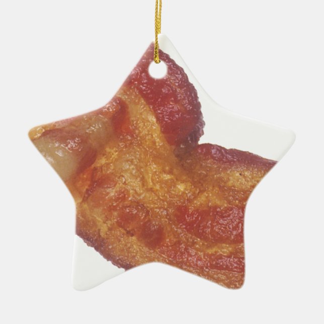 Bacon Ceramic Tree Decoration (Front)