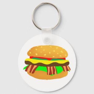 Bacon Cheeseburger Key Ring