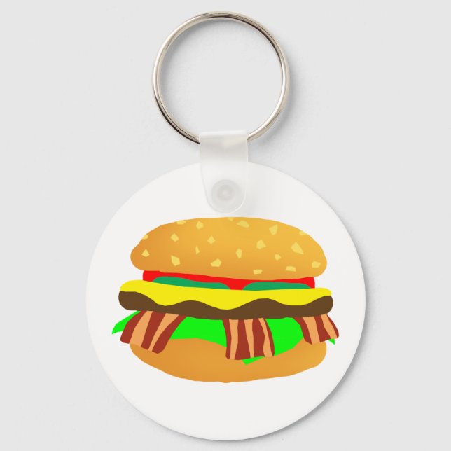 Bacon Cheeseburger Key Ring (Front)