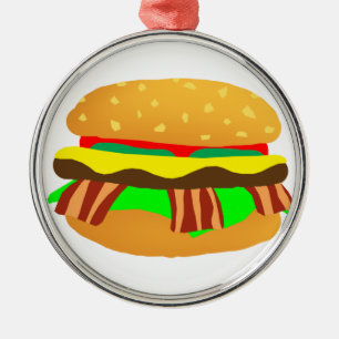 Bacon Cheeseburger Metal Tree Decoration