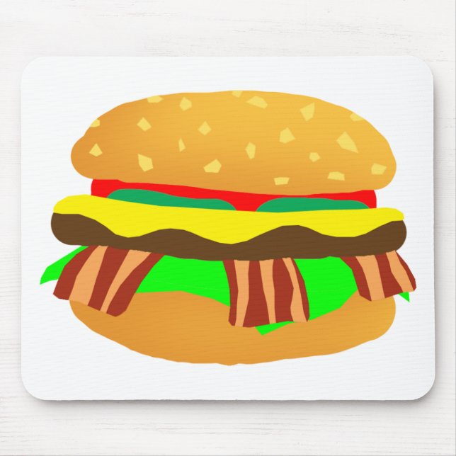 Bacon Cheeseburger Mouse Mat (Front)
