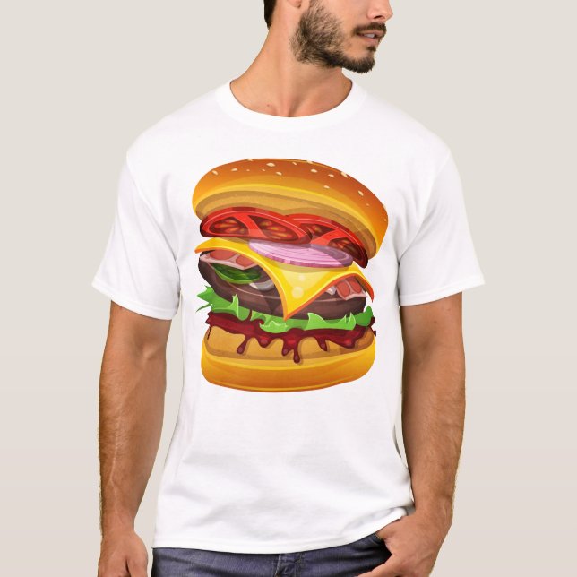 Bacon Cheeseburger with the works T-Shirt (Front)