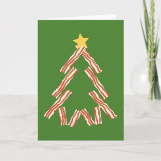 Bacon Christmas Tree Holiday Card