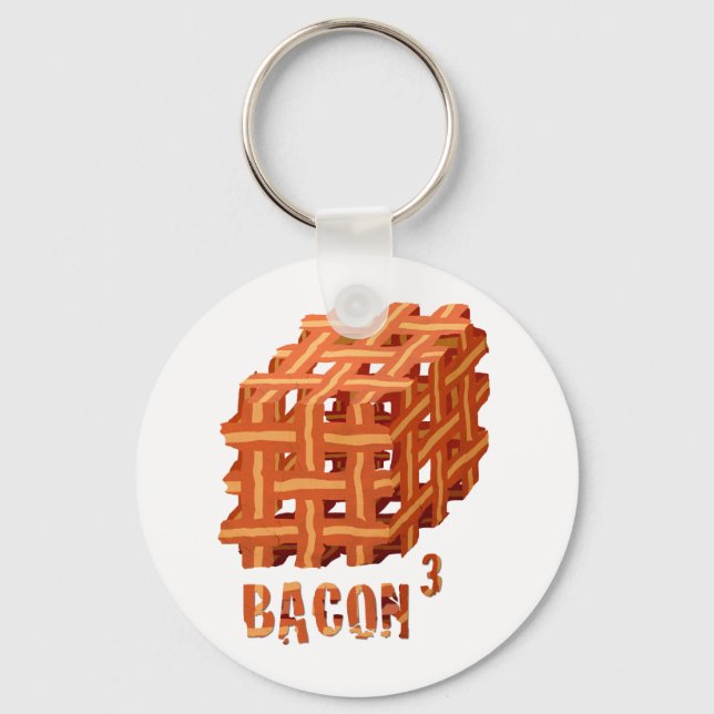 Bacon Cubed Key Ring (Front)