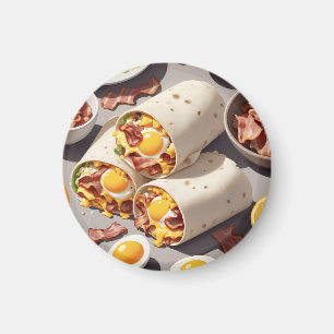 Bacon Egg Cheese Breakfast Wrap Magnet