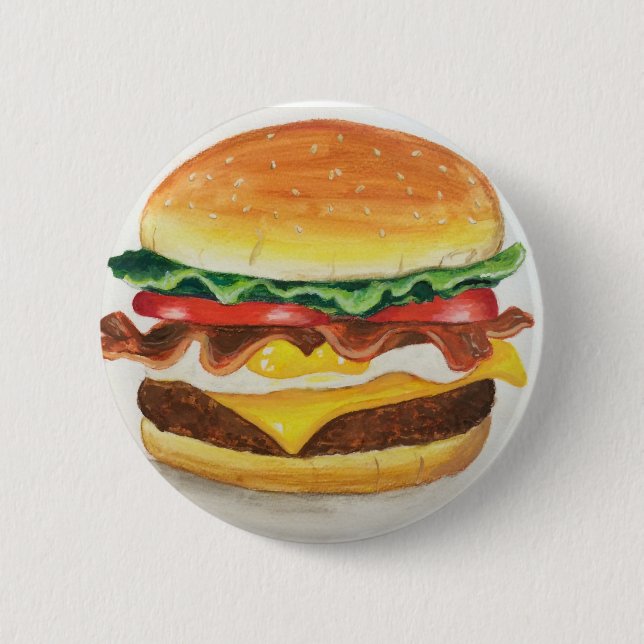 Bacon Egg & Cheeseburger Button (Front)