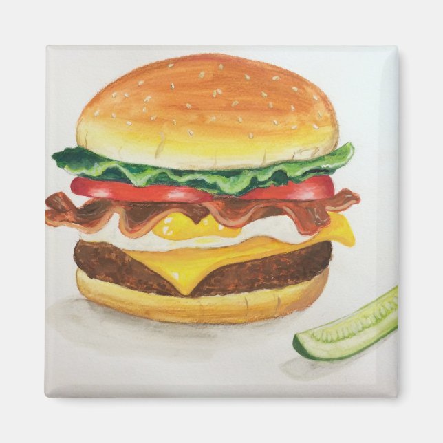 Bacon Egg Cheeseburger Magnet (Front)