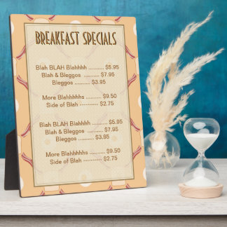 Bacon, Eggs and Toast Plaque