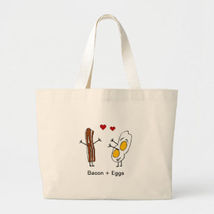 Bacon + Eggs Large Tote Bag