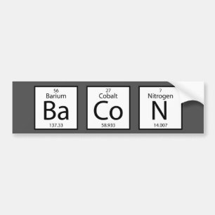 Bacon Elements Bumper Sticker