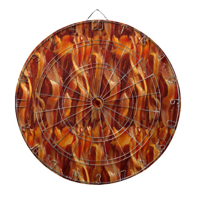 Bacon Field Yummy Pattern Decor Dartboard (Front)