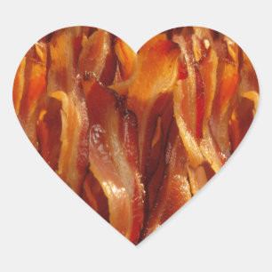 Bacon Field Yummy Pattern Decor Heart Sticker