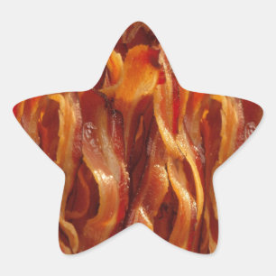 Bacon Field Yummy Pattern Decor Star Sticker