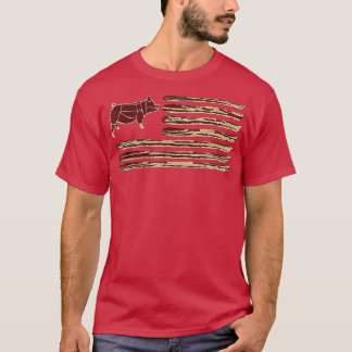 Bacon Flag Pig Vintage  T-Shirt