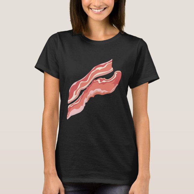 Bacon Halloween Breakfast Matching Couples Costume T-Shirt (Front)