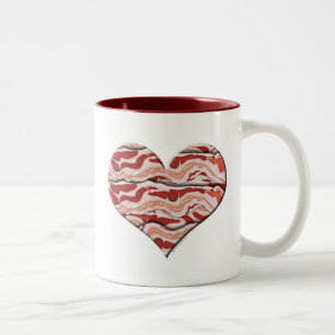 Bacon Hearted Two-Tone Coffee Mug