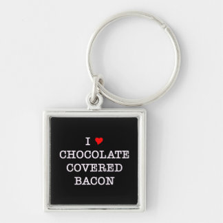 Bacon I Love Chocolate Key Ring