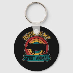 Bacon Is My Spirit Animal Bacon Lover Grilling Key Ring