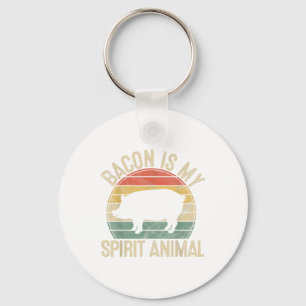 Bacon Is My Spirit Animal Gift Retro Bbq Costume P Key Ring