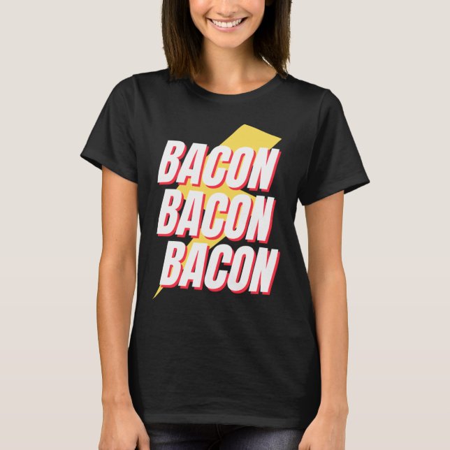 Bacon Keto Fat Fueled Retro Workout Gym Fitness Sq T-Shirt (Front)
