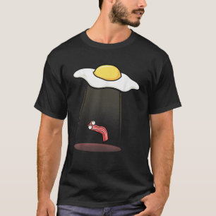 Bacon Kidnapping Bacon Funny Alien UFO Breakfast G T-Shirt