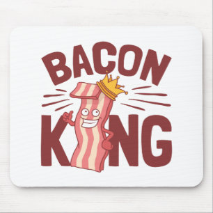 Bacon King Meat Lover Gifts for Men Boy Mouse Mat