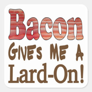 Bacon Lard Square Sticker